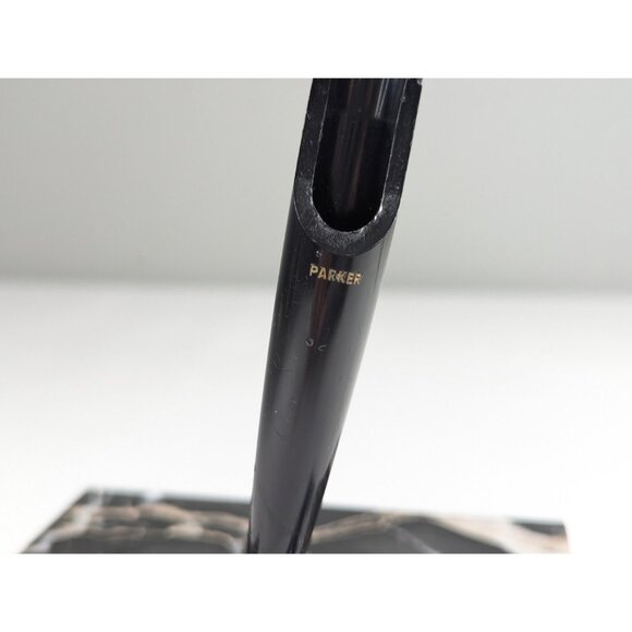 Vintage black marble Parker pen stand (with replacement pen), Home office decor, - Picture 5 of 10